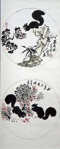 津门实力派画家翟文藻寄情松鼠颇有杜老之风