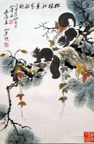 津门实力派画家翟文藻寄情松鼠颇有杜老之风