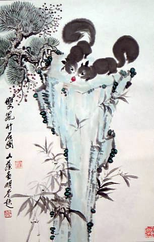 津门实力派画家翟文藻寄情松鼠颇有杜老之风