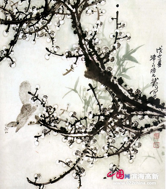 著名画家陈元龙作品:《梅香图》