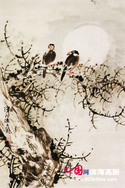 著名画家陈元龙作品:《月光》