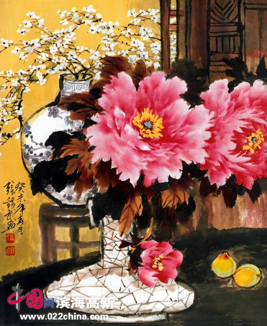 天津著名国画家“牡丹张”张锡武作品