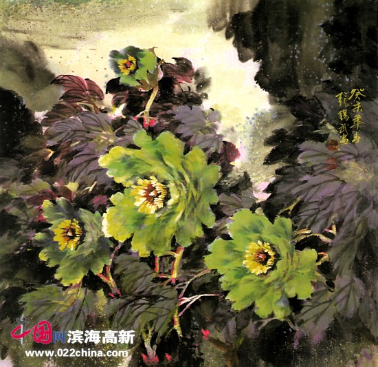 天津著名国画家“牡丹张”张锡武作品