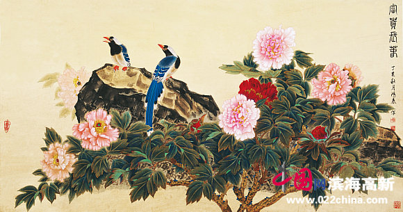 天津书画名家郭鸿春工笔画作品