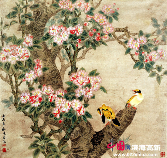 天津书画名家郭鸿春工笔画作品