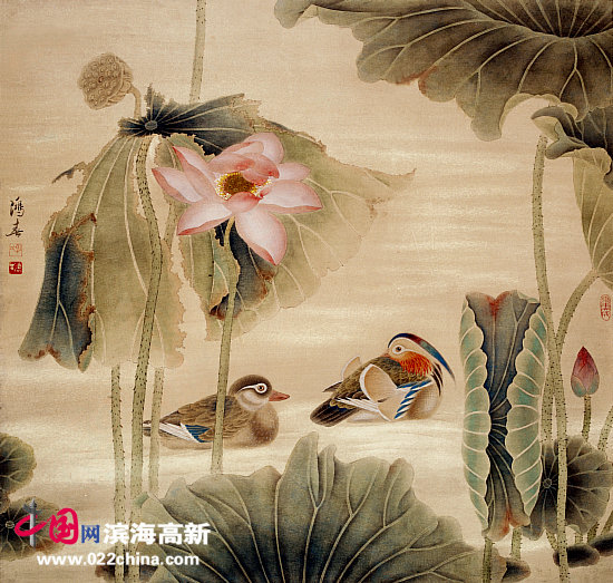 天津书画名家郭鸿春工笔画作品