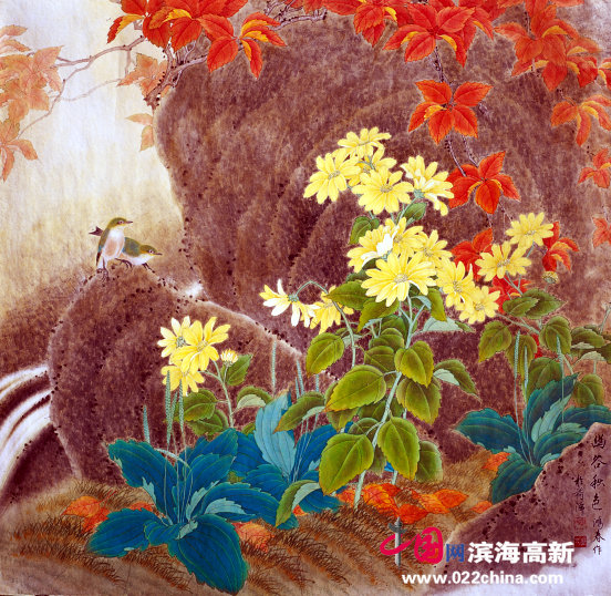 天津书画名家郭鸿春工笔画作品