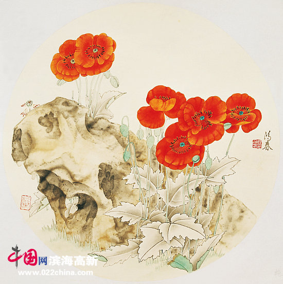 天津书画名家郭鸿春工笔画作品