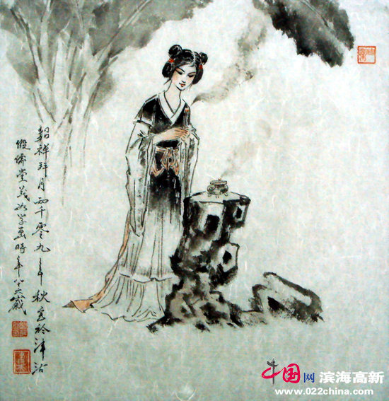 阎茂如作品:《貂蝉拜月》