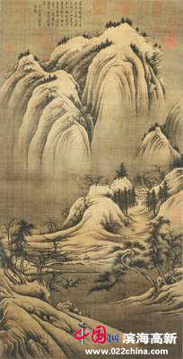 雪图轴 巨然作