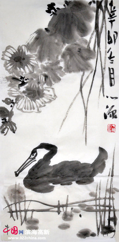 于振豹作品:《秋水凫雁》