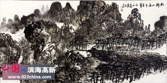 蓝立克山水画小品