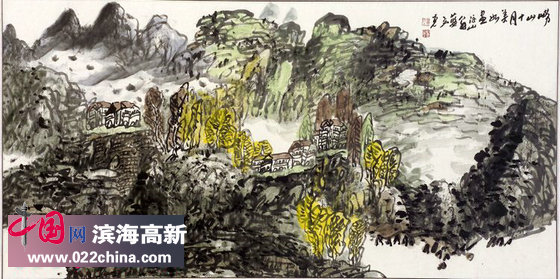 蓝立克山水画小品