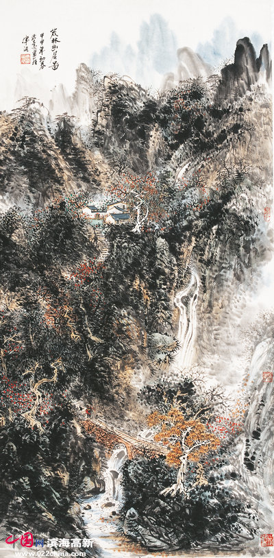 著名画家李学亮山水画作品