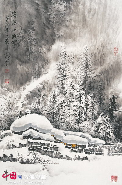著名画家李学亮山水画作品