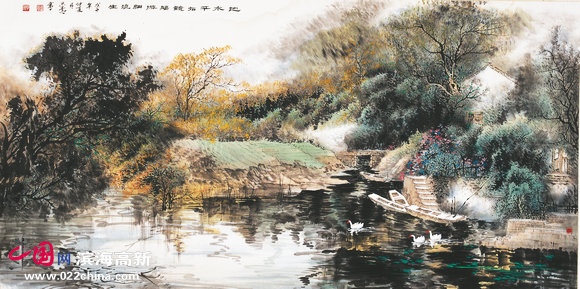 著名画家李学亮山水画作品