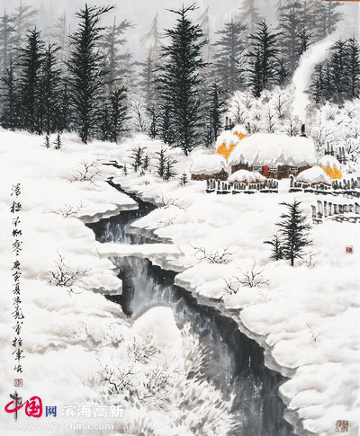著名画家李学亮山水画作品