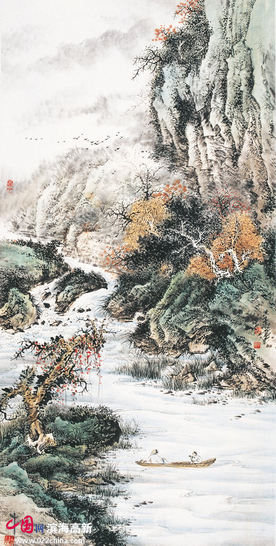 著名画家李学亮山水画作品