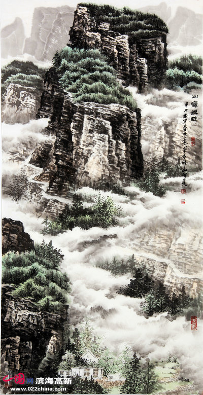 著名画家李学亮山水画作品。