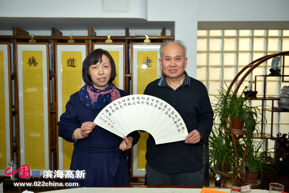 李玉海与艺林文化传媒董事长薛芹。