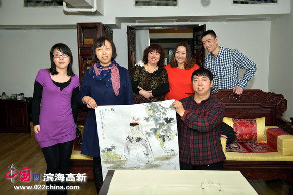 卢东升与艺林文化传媒董事长薛芹。