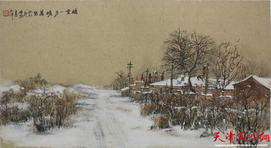 晴雪一片暖万里24x39cm 