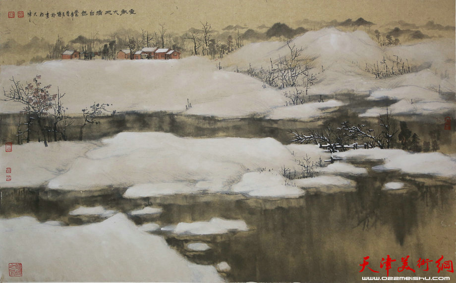 雪飘大地清自然48x78cm 