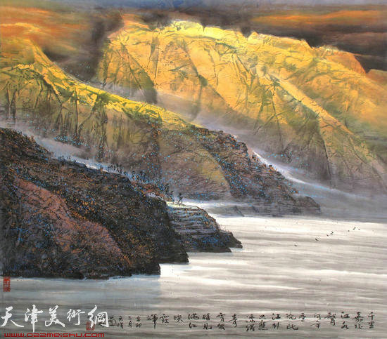蜀山嘉陵画派创始人向中林作品：千里嘉陵江