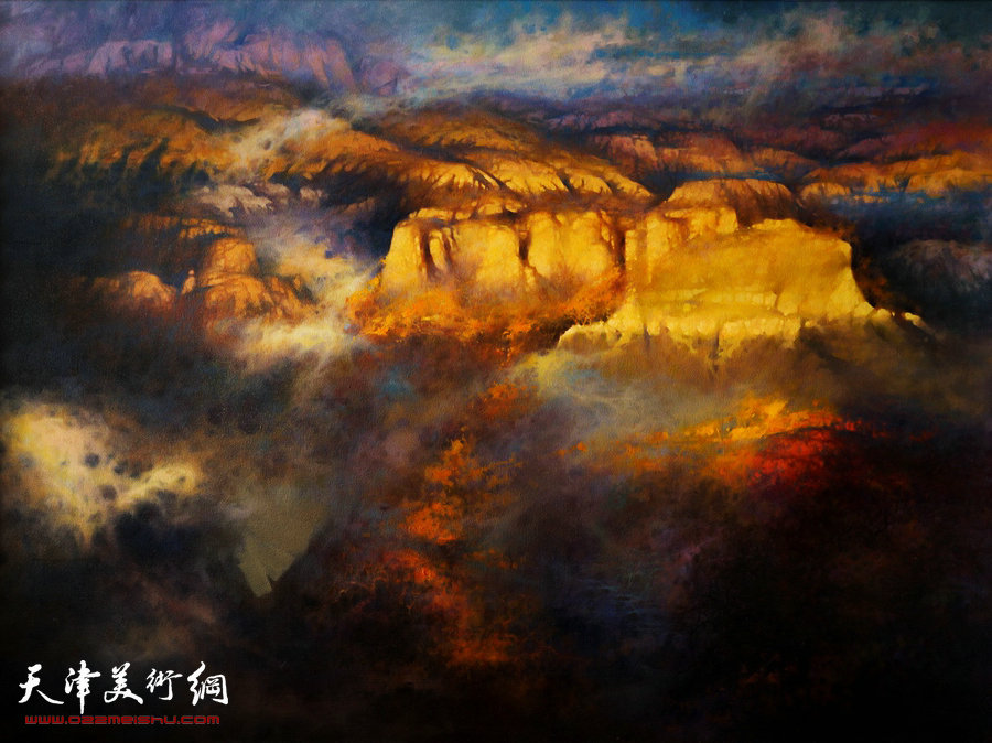 沙志国作品：《古韵金黄上亿年的土林风貌》