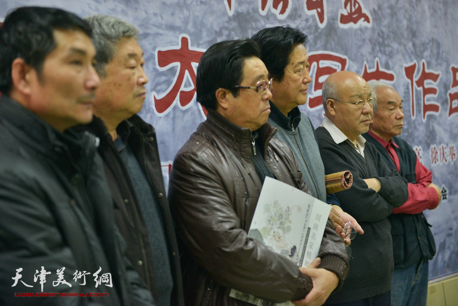 “师法自然—迎新春太行写生作品展”元月4日举行，图为开幕式现场。