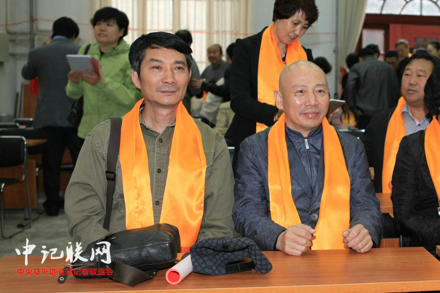 第三届祭奠孟母孟子大典5月10日在天津文庙举行。图为孟广禄、孟宪奎。