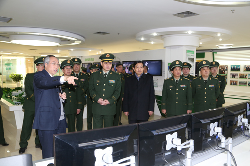 武警天津总队领导同志到天津高新区考察