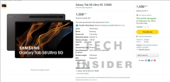 意大利亚马逊意外曝光三星Galaxy Tab S8 Ultra 5G版本价格为1308.1欧元