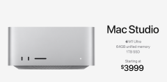3月9日苹果发布Mac Studio主机 3月18日起开始向顾客发货