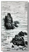 天津著名画家郭文伟两幅画参加“2022沧海颂·中国海洋画作品展”展出