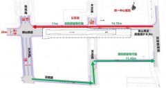 快速路附近这个区域通行调整，封闭断交工期一年